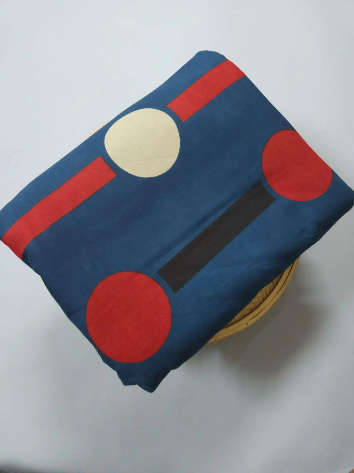 Blue Shade Base With Bindu Ajrakh Print