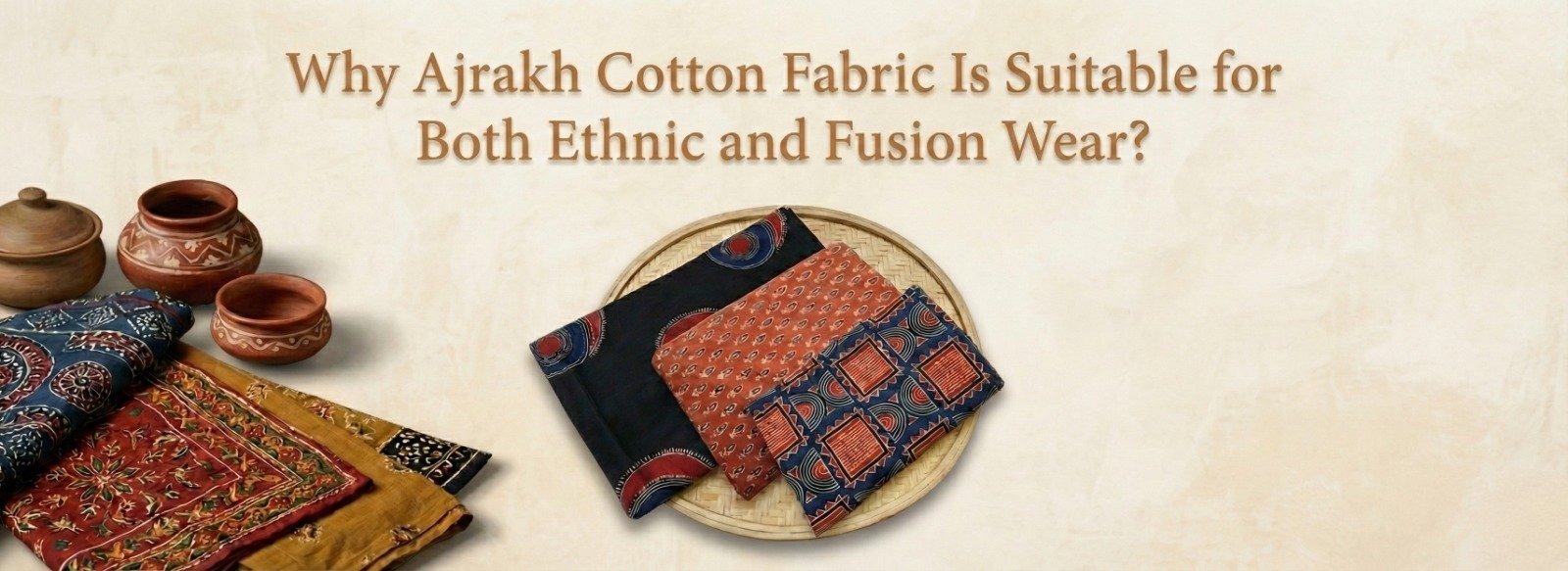 Why Ajrakh Cotton Fabric Is Suitable for Both Ethnic and Fusion Wear