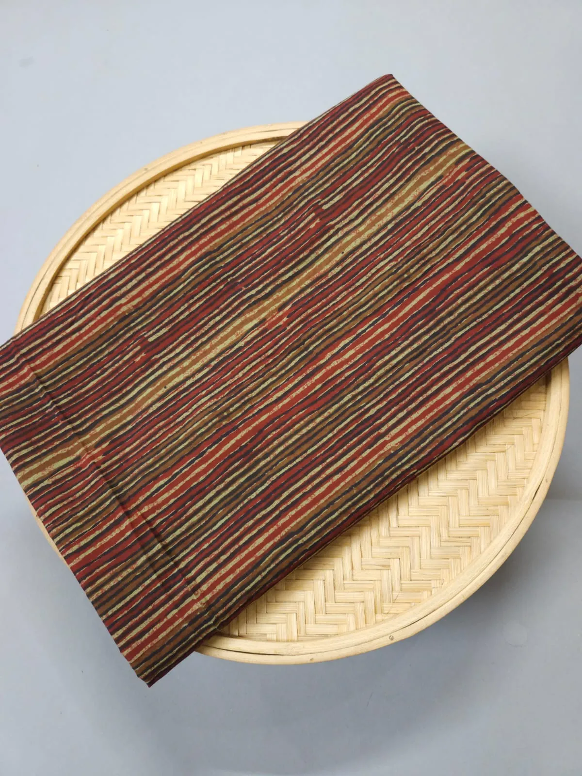 Wine Shade Base Traditional Cotton Ajrakh Print.