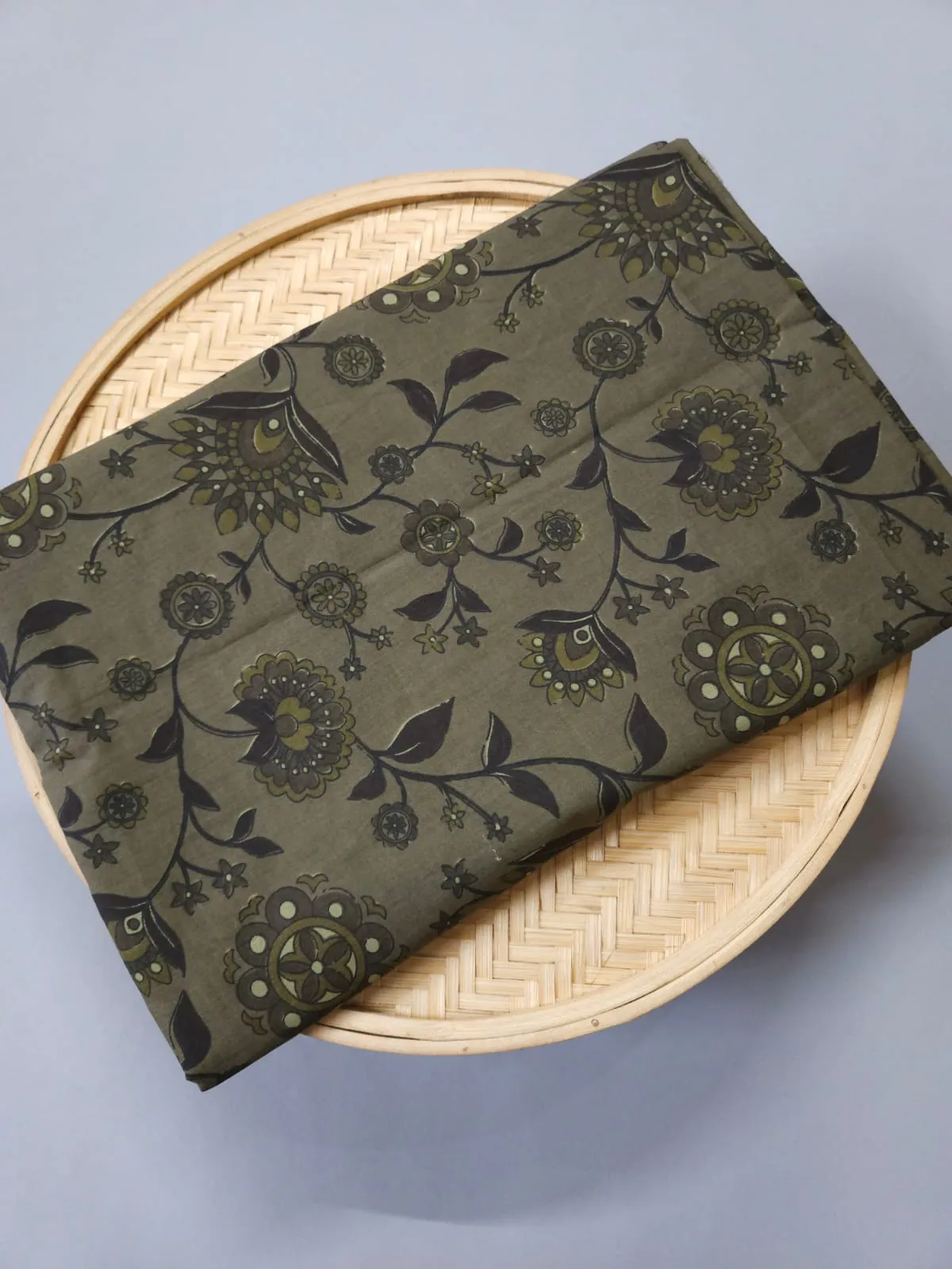 Dull Shade Base Barmeri Look Ajrakh Print.
