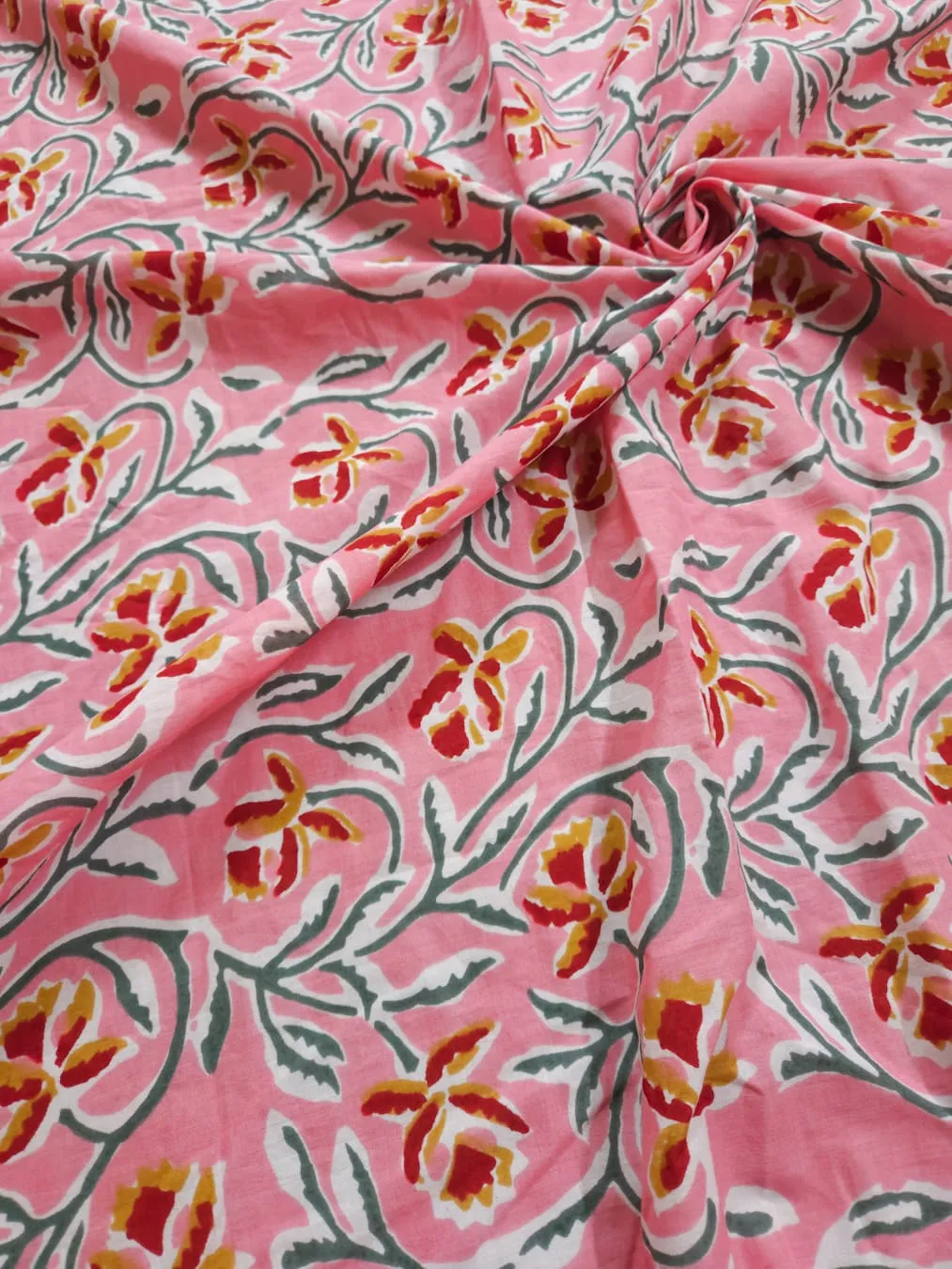 block print fabric sanganer
