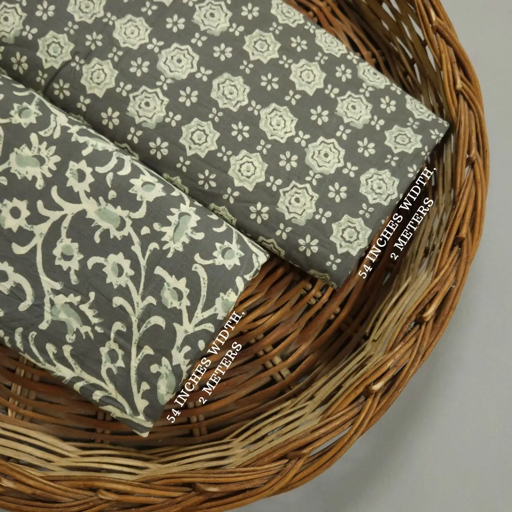 Bagru Shade Base Mix And Match Combo Set.