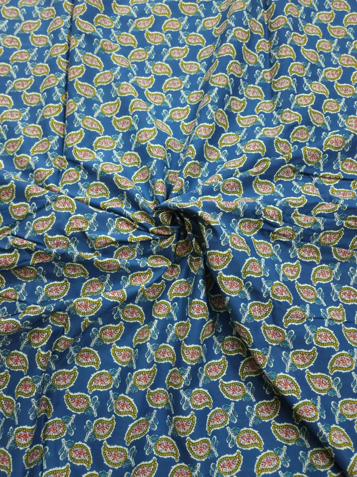 Blue Shade Base Jaipuri Carry Block Print, Jaipuri Cotton.
