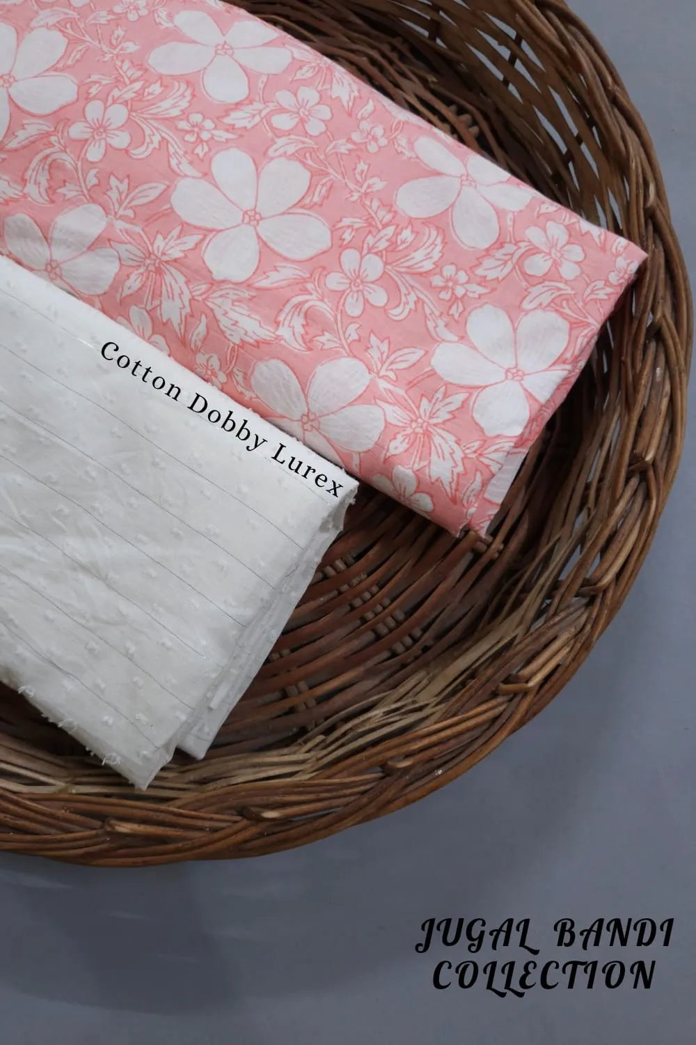 Pastel Shade Base Flower Jaal Block Print On Top With Matching Solid Dobby Bottom.