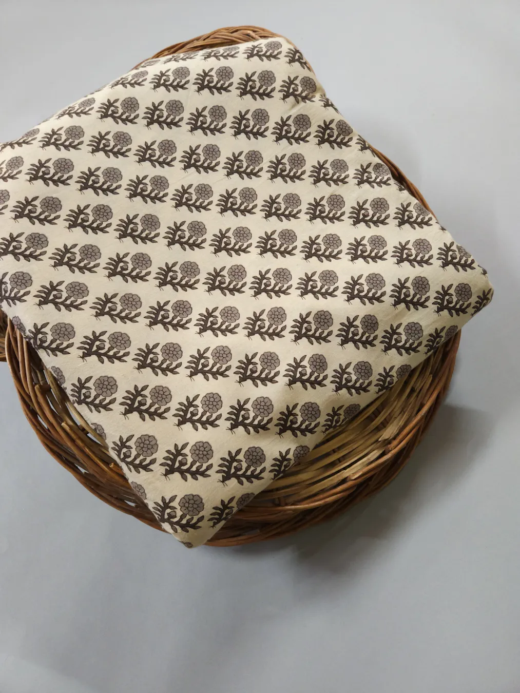 Bagru Dull Shade Base Sanganeri Butty Print.
