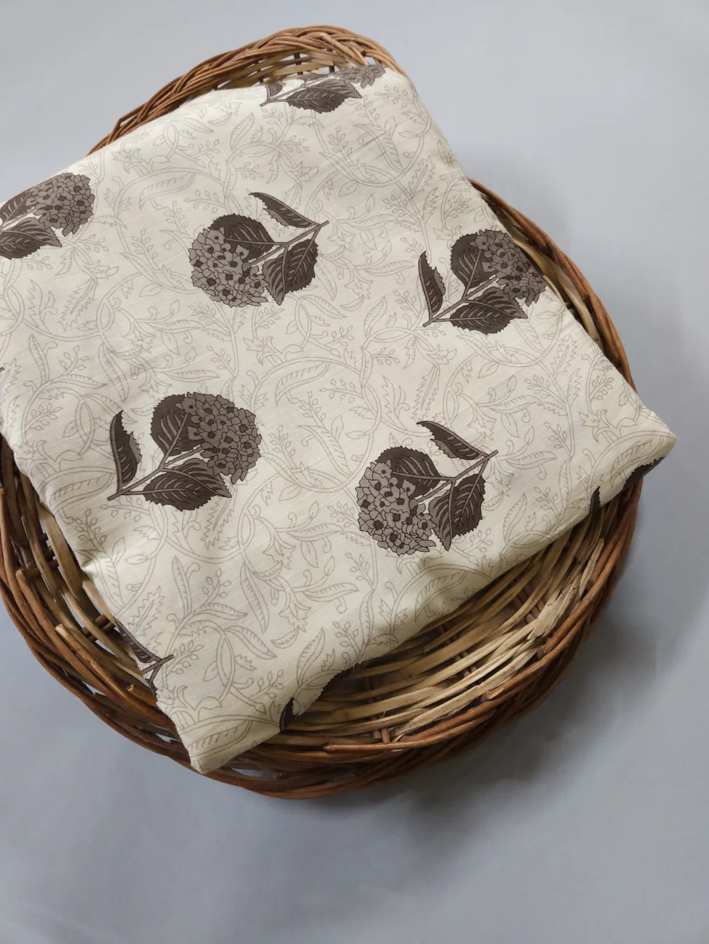Cream Shade Base Big Sanganeri Butta Dabu Print.