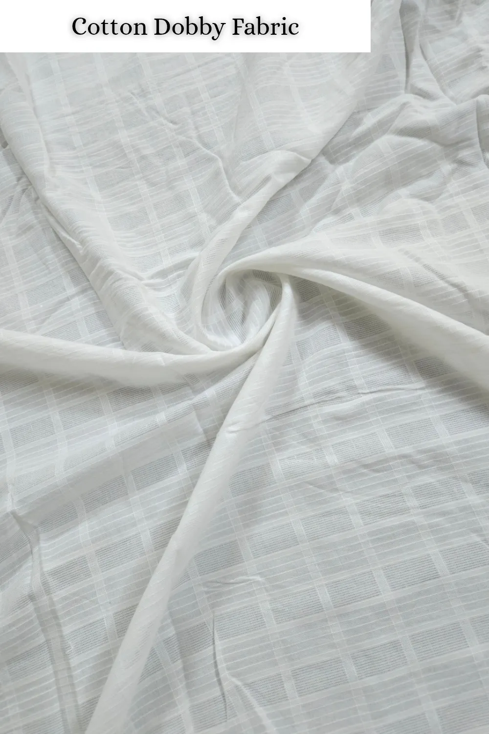 Off White Shade Base Cotton Checks Design.