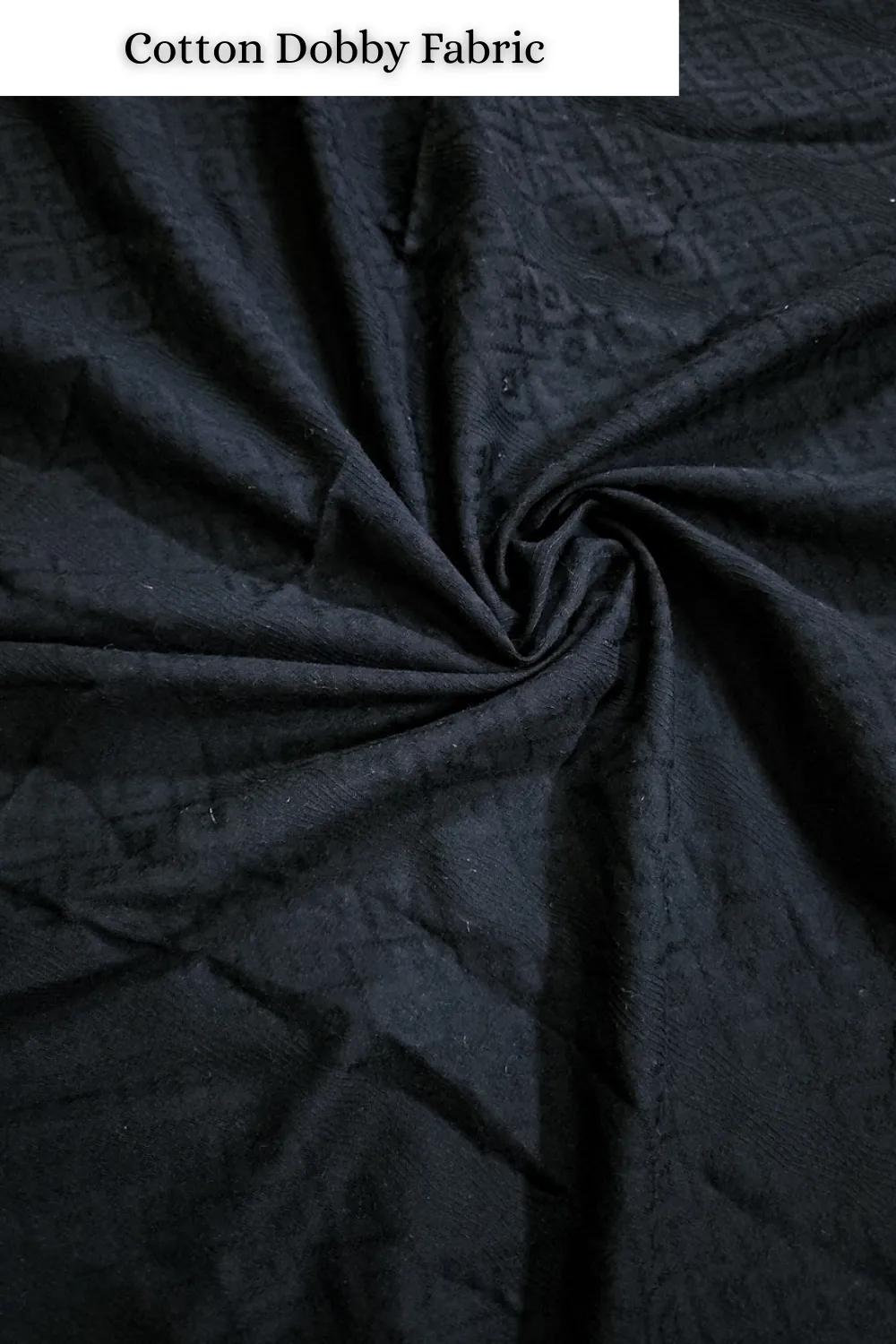 Black Shade Base Cotton Dobby Fabric,
