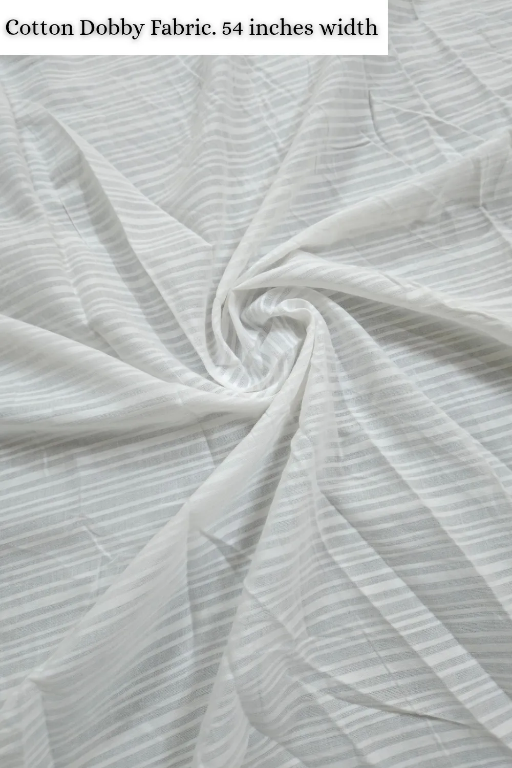 White Shade Base Cotton Dobby Fabric,