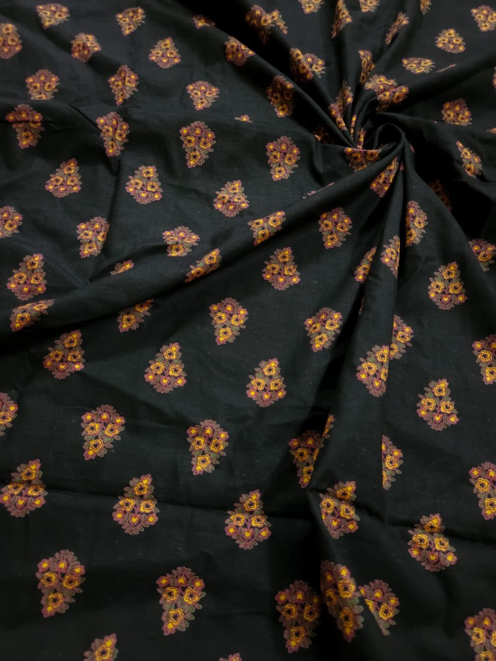 Black shade base small jaipuri butty print.