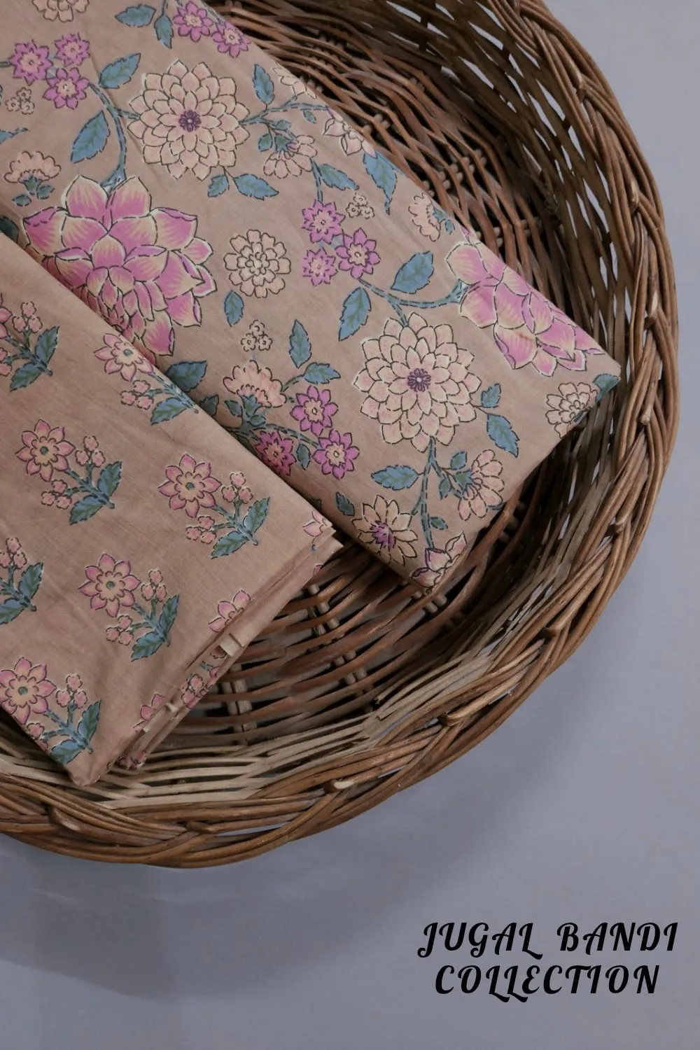 Pastel Shade Base Mix And Match Combo Of Butty And Flower Jaal Print.
