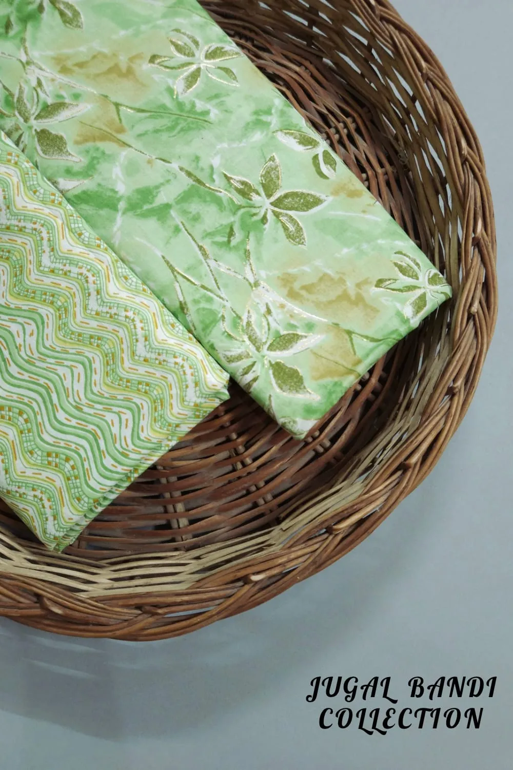 Pastel Shade Base Flowers Jaal Print With Matching Stripes Bottom.