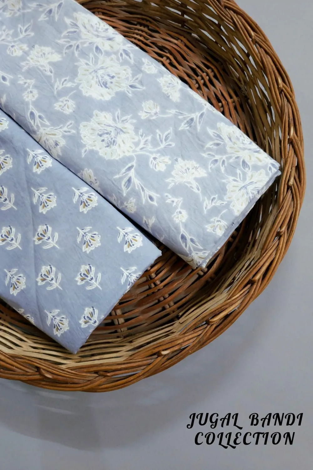 Mix And Match Of Powder Blue Shade Base Butty And Flower Print